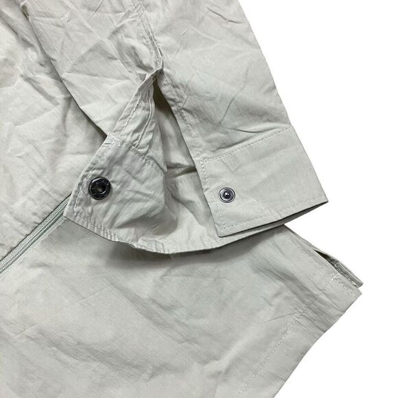 Rains Jacket WMNS XL Cement Full Zip Collar 18690 Woven Athletic Shirt Pockets - Picture 10 of 14